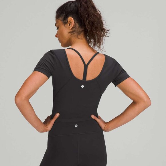 Lululemon Align T-Shirt Black -6 PTP 15" - Picture 2 of 5